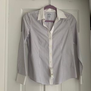 Brooks Brothers striped bottom down shirt NWT